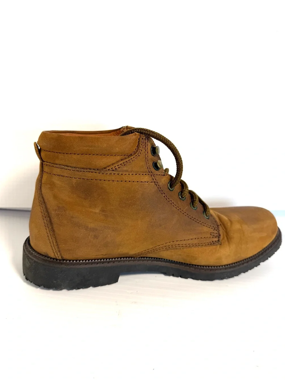 Nunn Bush Tan Leather Lace-Up Work Boots